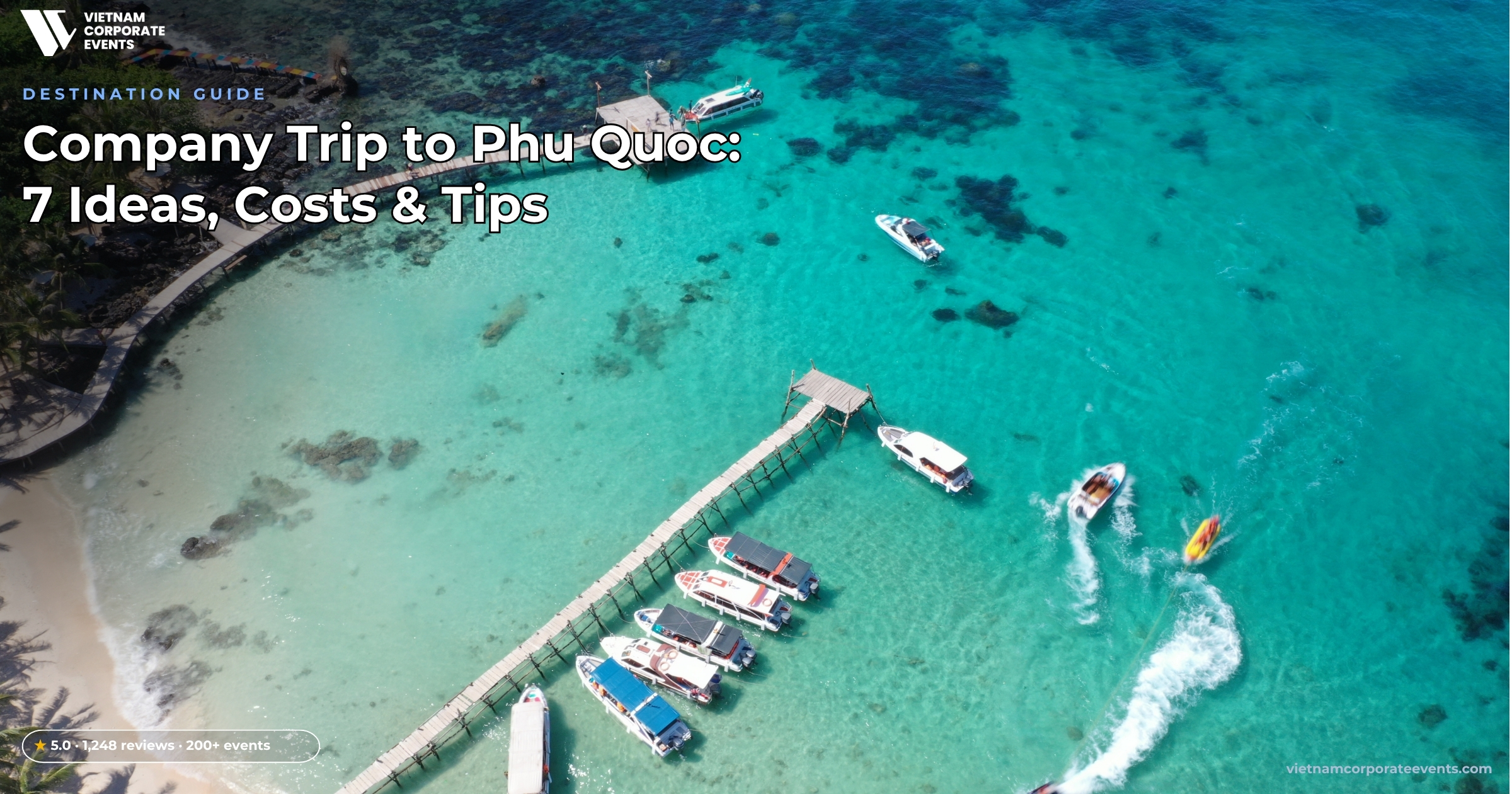 company trip to Phu Quoc corporate group on Bai Kem beach
