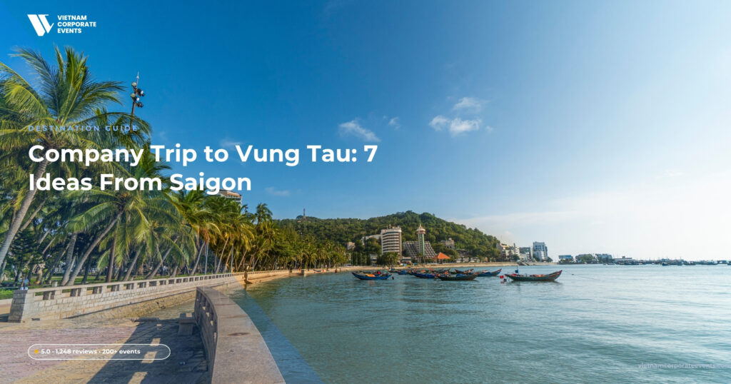 company trip to vung tau corporate group on the beach near ho chi minh city