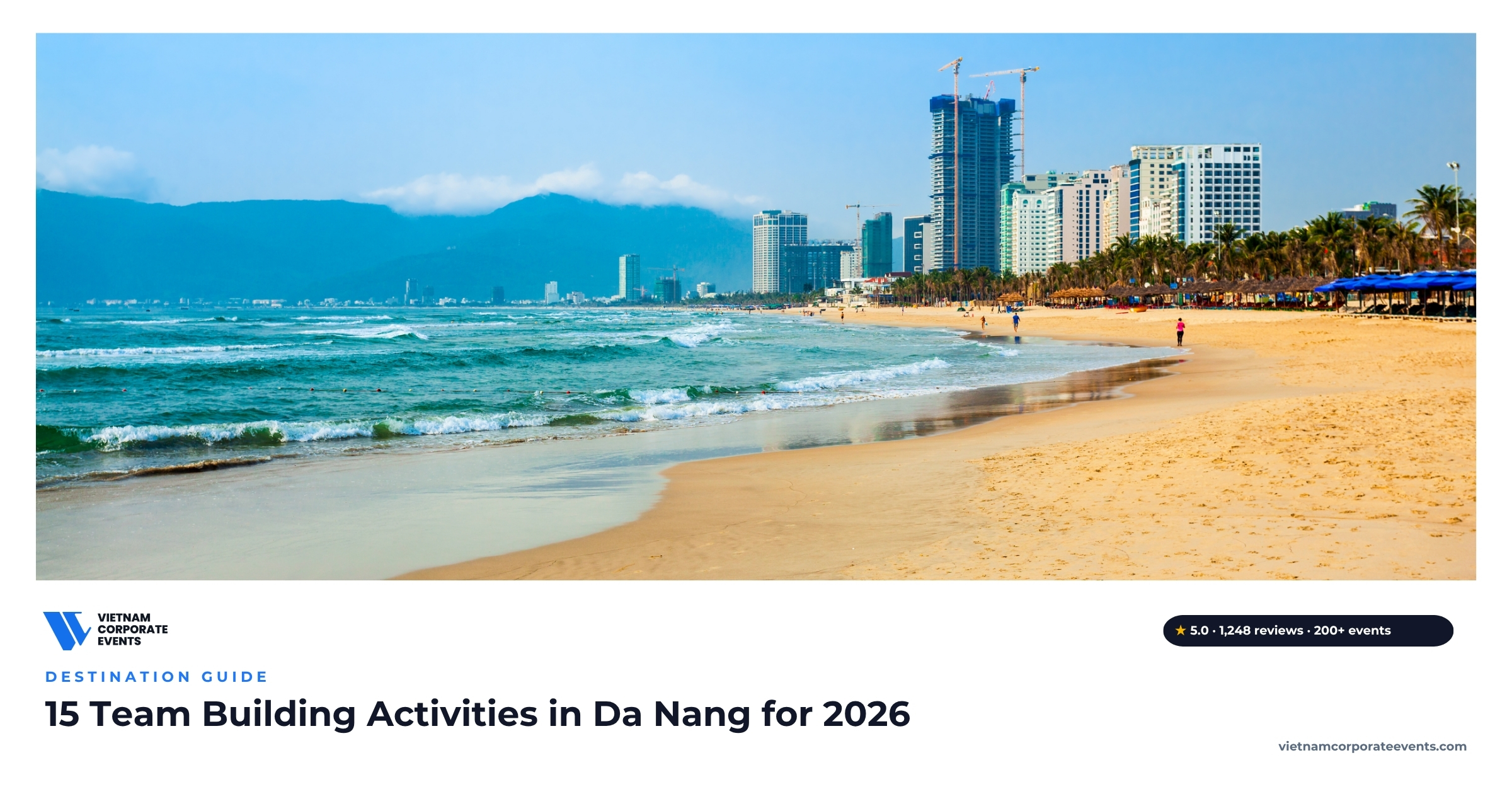 team building activities in da nang corporate group on my khe beach