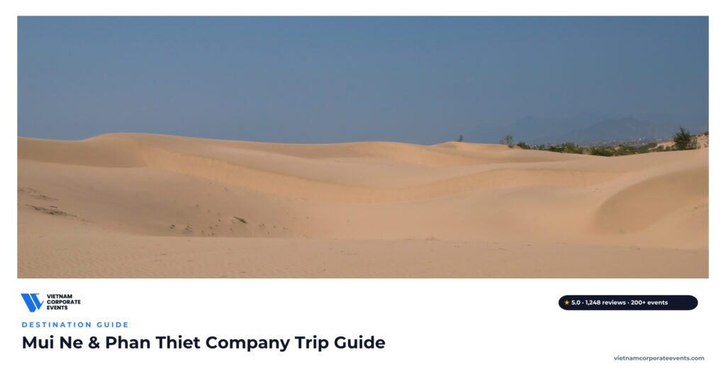 mui ne company trip corporate group on the red sand dunes near phan thiet