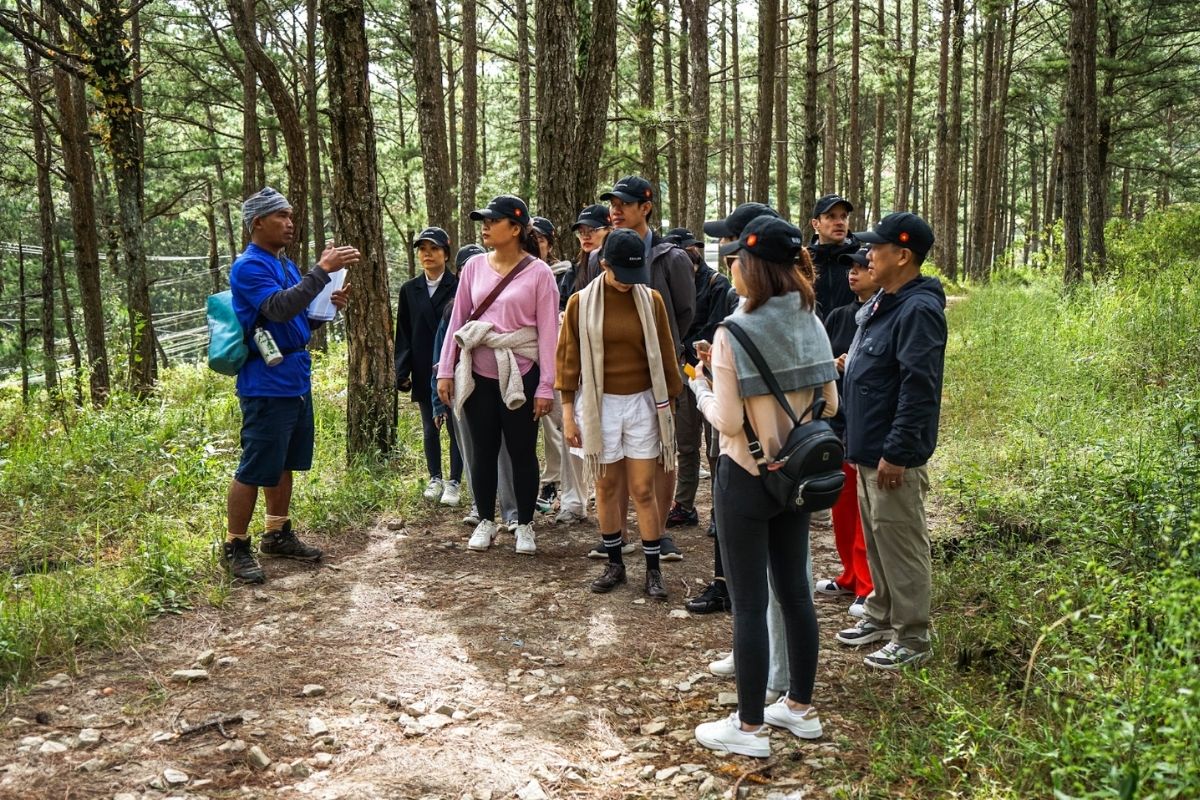 nature team building in action during a corporate program — nature team building vietnam
