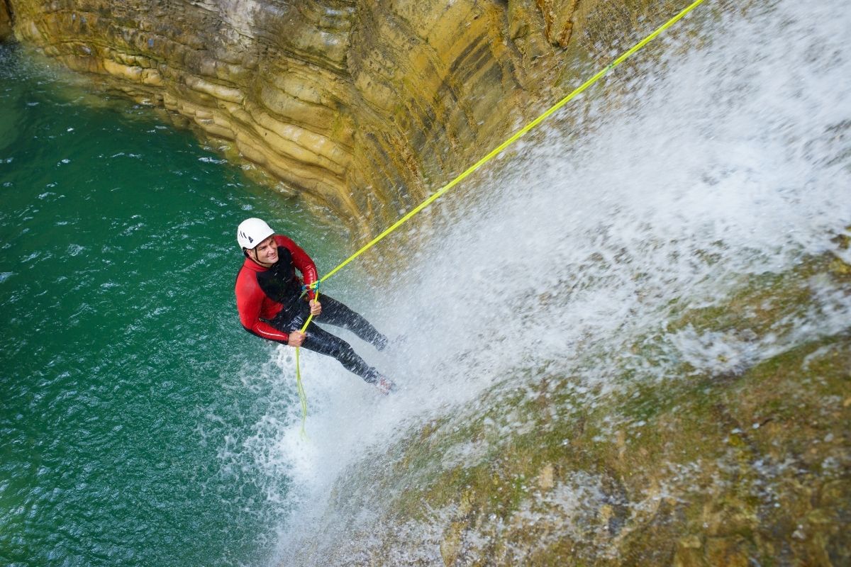 what a canyoning session involves — datanla falls team building da lat