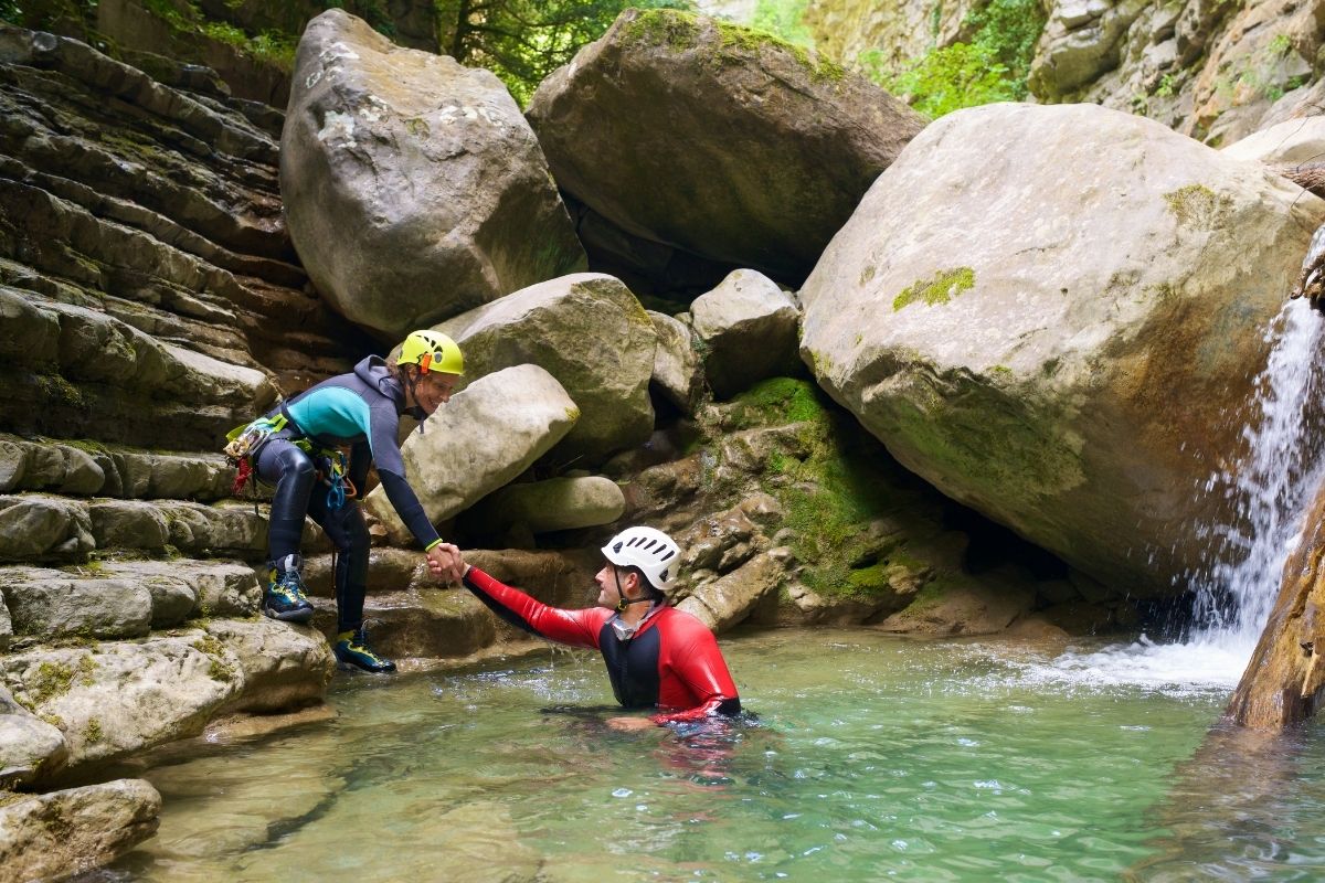 why does canyoning work for team building — datanla falls team building da lat