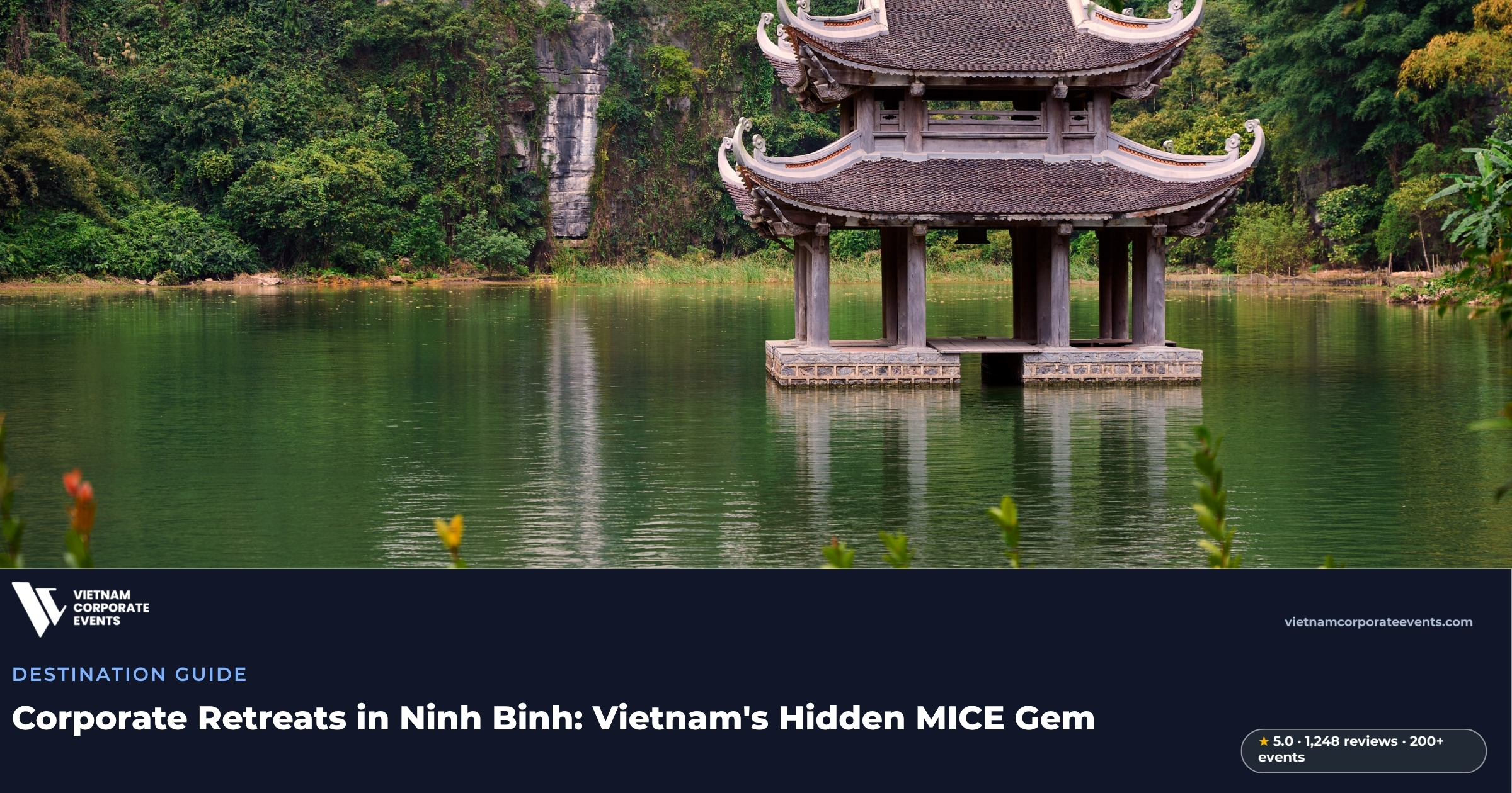 corporate retreat ninh binh team on sampan boats among limestone karsts at trang an