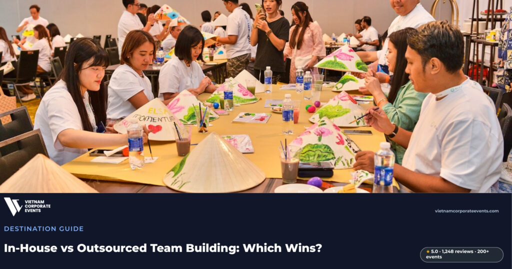 in house vs outsourced team building an internal organiser comparing programme options