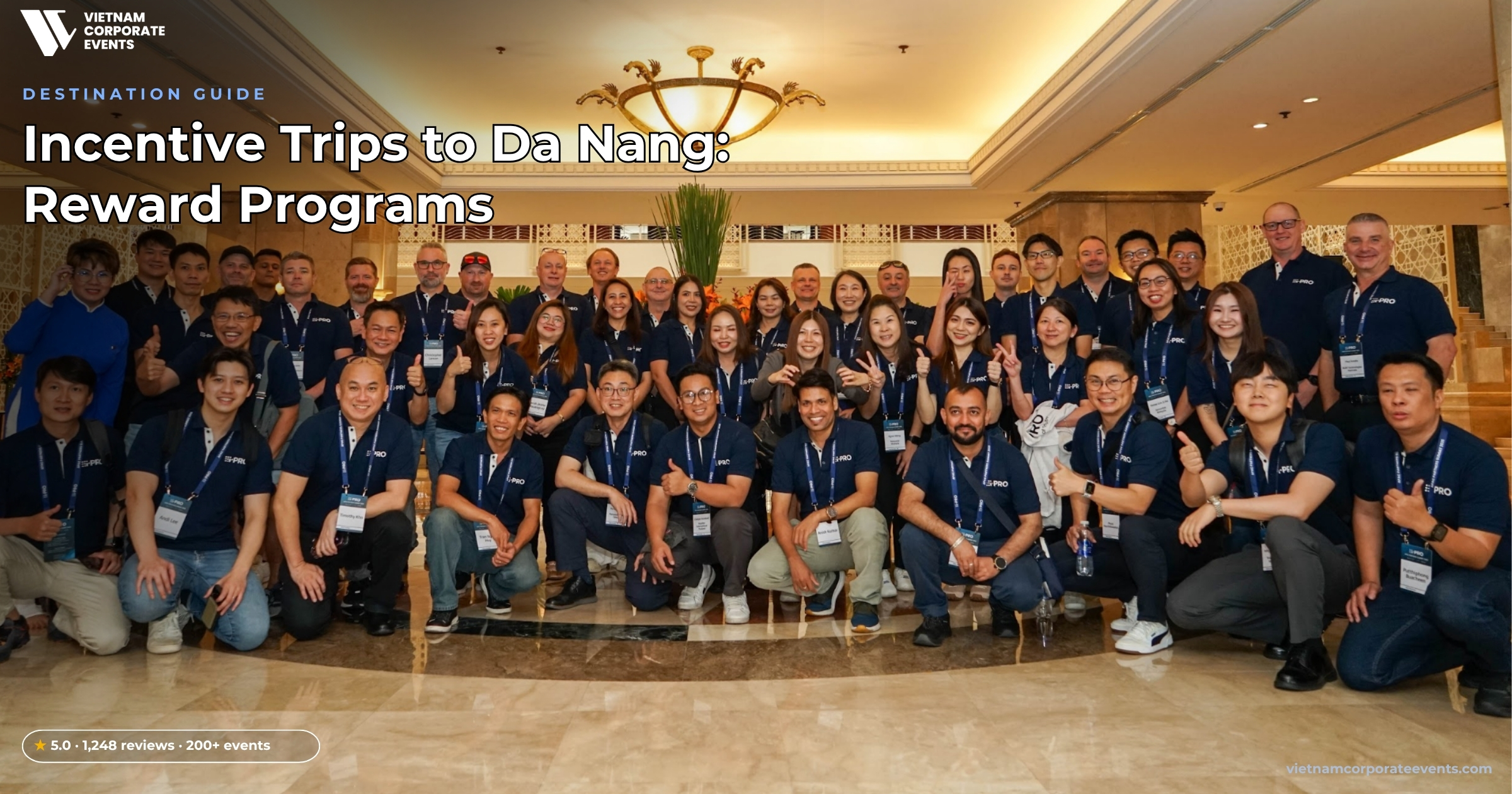 incentive trip da nang top performers at a beachfront resort awards dinner