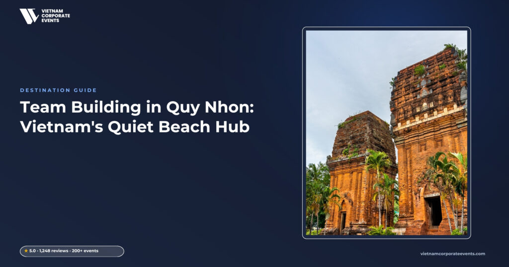 team building in quy nhon corporate group on an unspoilt central vietnam beach