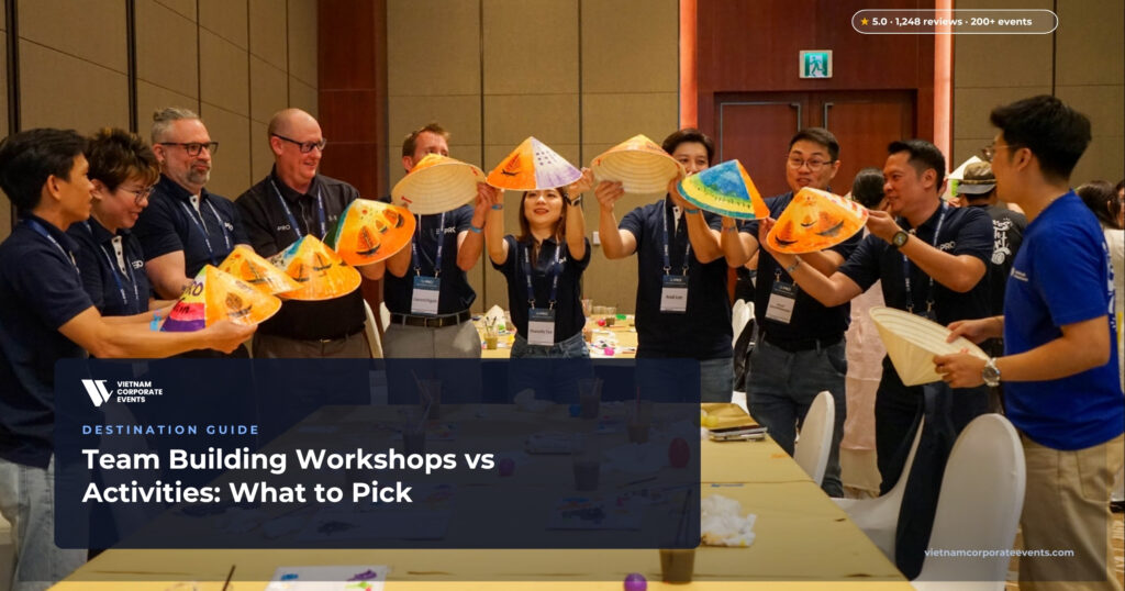 team building workshop vietnam facilitator leading a corporate skills session