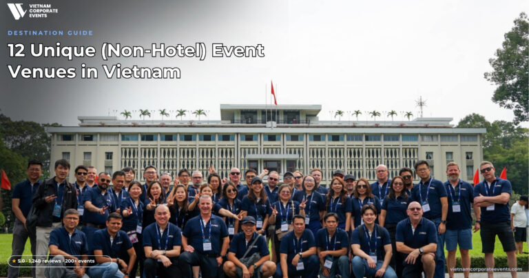unique event venues vietnam corporate dinner in a heritage building setting