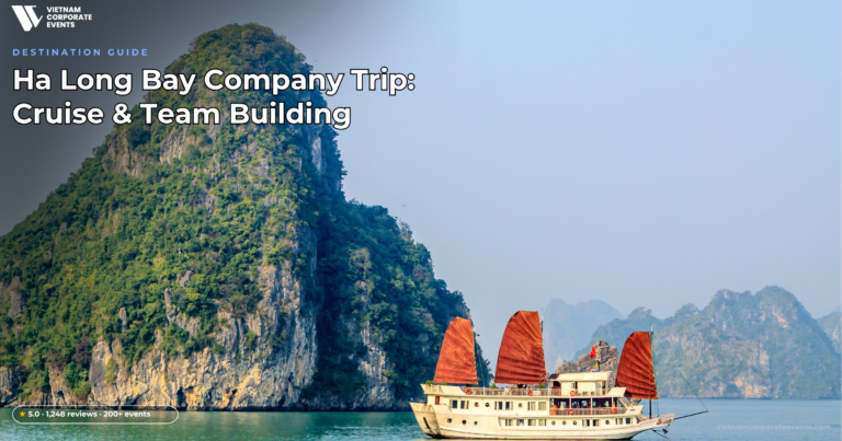 ha long bay company trip corporate cruise among limestone karst islands