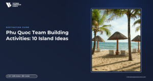 phu quoc team building activities corporate group playing beach games on white sand