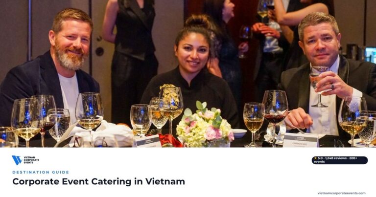 corporate event catering vietnam banquet service at a company gala dinner