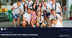 corporate family day vietnam employees and children at a company outdoor event