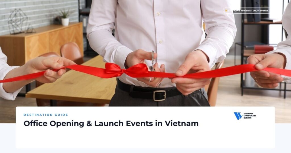 office opening event vietnam ribbon cutting ceremony at a new corporate office