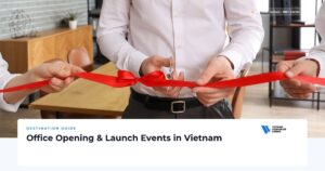 office opening event vietnam ribbon cutting ceremony at a new corporate office